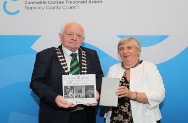 Cathaoirleach of Nenagh MD Cllr. John 'Rocky' McGrath and Madame Genevieve Vacher