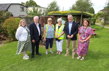 Rosemary Joyce, Eddie Sheehy, Nuala Kennedy, Mary Langton, John Briggs, Angela Sheehan in the Community Wellness Garden