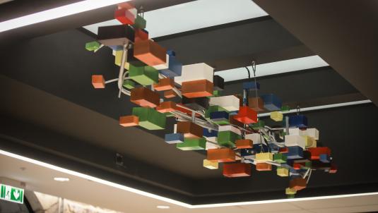 Nexus: ceiling mounted sculpture